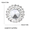 Round Rivoli Center Flower Rhinestone Brooch Colors view 8