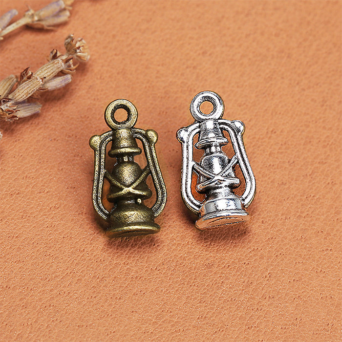 20x10mm Alloy Lantern Charm Pendant for Bracelets and Necklaces