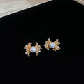 Pearl Crystal Bow Necklaces And Stud Earrings Two Tones view 9