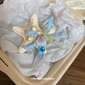 Mixed Floral Starfish Hair Claw And Pink Or Blue Duckbill Clips view 3