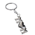 MOM Silhouette Metal Keychains in Gold and Silver Tone Styles view 5