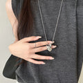 Silver Tone Horse Pendant Long Necklace in Two Designs view 2