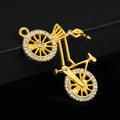 Rhinestone Bicycle Charm Pendant Gold Tone And Silver Tone Five Styles view 7