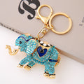 Rhinestone Elephant Keychain Heart Metal Crystal Bag Charm view 4