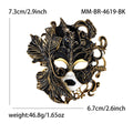 Jeweled Masquerade Mask Brooch in Seven Enamel Colors view 4