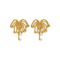 Firework Fringe Clip Earrings in Gold and Silver Tones view 5