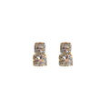 Crystal Square Drop Earrings in Gold Tone Fashion Jewelry Accessories view 5