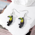 Acrylic Bird Print Drop Earrings Fishhook 9 Styles view 3