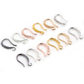 Curved 17 x 10 mm Copper Earring Hooks in Six Metal Finishes view 5