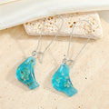 Silver Tone Resin Animal Long Wire Drop Earrings in Six Designs view 8
