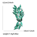 Marquise Crystal Leaf Cluster Bow Brooch Four Colors view 8