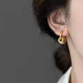 Gold Tone Hoop Earrings With Multicolor Crystal Bars view 4