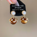 Amber Brown Stone Earrings in Twenty Eight Distinct Designs view 11