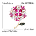 Crystal Hydrangea Brooch in Four Bright Colors Decorative Lapel Accessory view 9