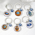 Evil Eye Glass Cabochon Keychain Hamsa Eye 8 Styles view 1