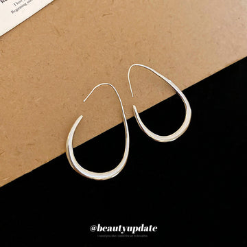 Polished Teardrop Hook Earrings In Gold And Silver