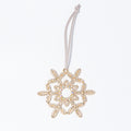 Rhinestone Snowflake Hanging Ornament Silver Gold Finishes view 5