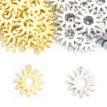 Polished Gold Silver Sunflower Alloy Charms in 2 Styles view 1
