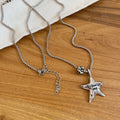 Silver Tone Star Pendant Necklaces with Varied Stone Accents view 7