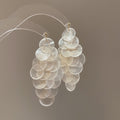 Translucent Sequin Cluster Earrings in Four Color Options view 7