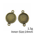 Double Loop Round Cabochon Connectors in Four Options view 8