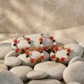 Tiger Eye and Color Stone Hoop Earrings in Four Variants view 4