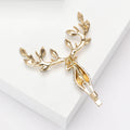 Crystal Antler Deer Brooch for Jackets Scarves and Lapels view 3