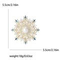 Layered Crystal Snowflake Brooch in Five Center Colors view 5