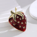 Strawberry Enamel Metal Brooch Pin 3.5 x 4.5 cm for Jackets and Lapels view 5