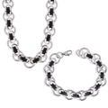 Silver Ring Chain Black Bar Necklace Bracelet Styles view 5