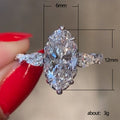 Silver Tone Marquise Three Stone Ring With Clear Stones view 5