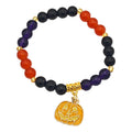 Orange Purple Black Bead Pumpkin Stretch Bracelet Charm view 5