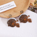 Glitter Football Helmet Game Day Acrylic Dangle Stud Earrings view 3