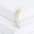 Pearl Wheat Sprig Brooch In 4 Styles With Polished Metal And Decorative Details view 9