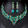 Black Silver Tone Horse Crystal Five Designs Metal Necklace and Earring Set view 7