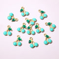 Tiny Double Cherry Charms in Seven Color Combinations view 9