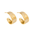 Crystal Ear Cuffs and Wide Flower Hoop Earrings in Two Finishes view 5