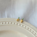Mini Fruit Shape Cubic Zirconia Stud Earrings Five Styles Gold view 7