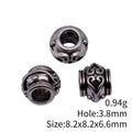 Antique Silver Metal Openwork Heart Large Hole Bead For Jewelry Making view 3
