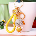 Mixed Jeweled Spotted and Round Face Dog Keychains in Five Options view 9