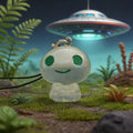 Glow-in-the-Dark Green-Eyed Alien Phone Strap Charms in Seven Poses view 10