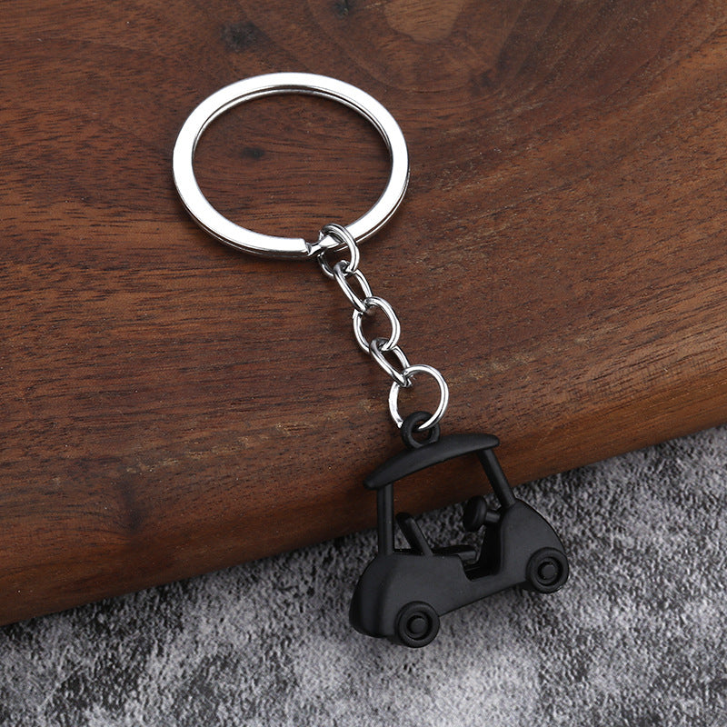 3D Golf Cart Zinc Alloy Keychain Outdoor Event Gift