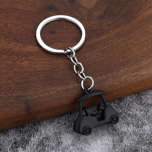 3D Golf Cart Zinc Alloy Keychain Outdoor Event Gift