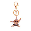 Starfish Character Keychain With Rhinestones, Glasses and Skirt view 5
