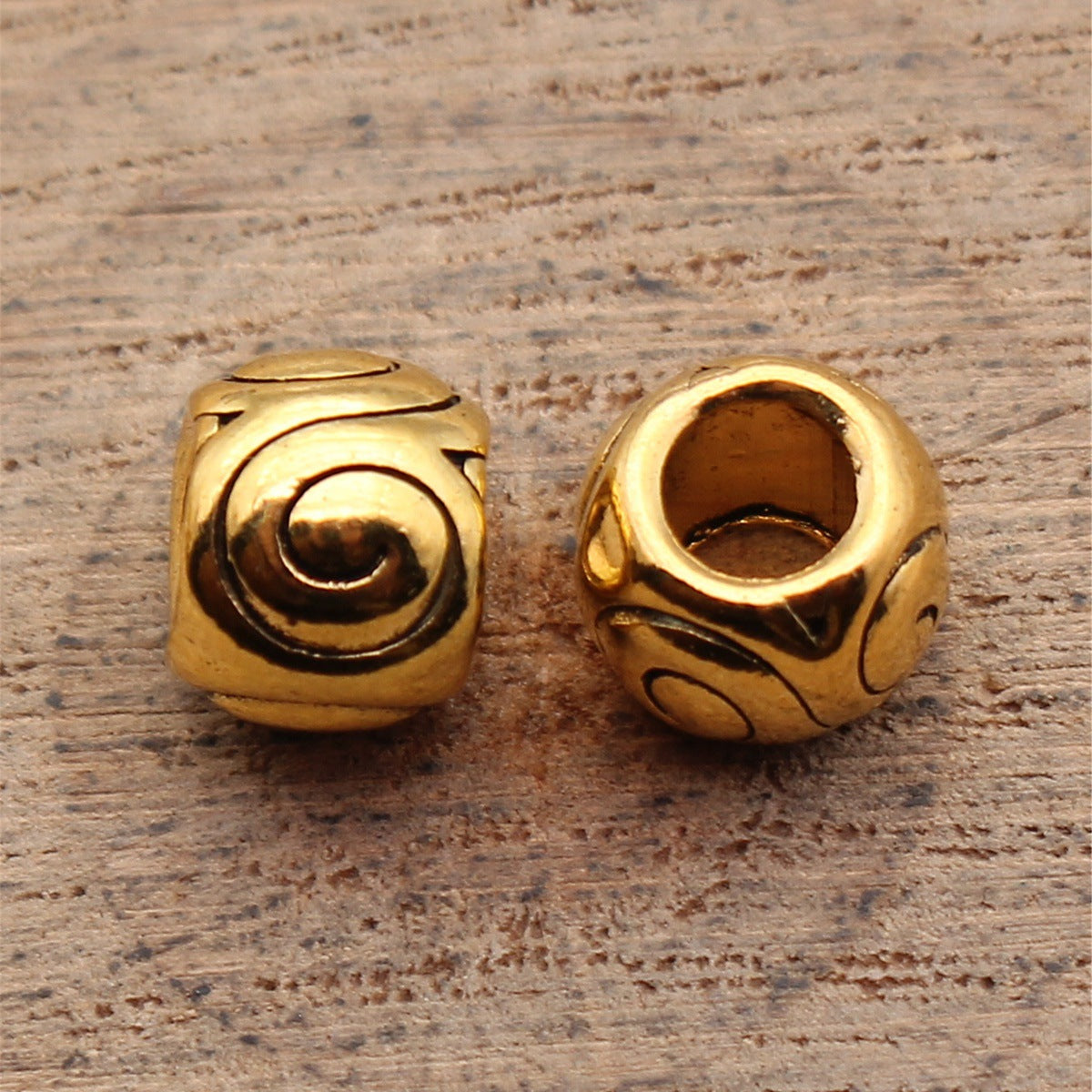 8.8x8.8x7mm 1.5g Multicolor Zinc Alloy Swirl Round Large Hole Beads for Bracelet Necklace DIY Jewelry Making