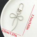 Gold and Silver Rope Bow Metal Clasp Keychain Design Set view 7