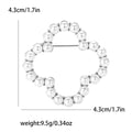 Pearl Quatrefoil Wreath Brooch in Silver or Gold Tone view 6