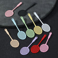 Painted Metal Badminton Racket Charm Pendants Ten Colors view 1