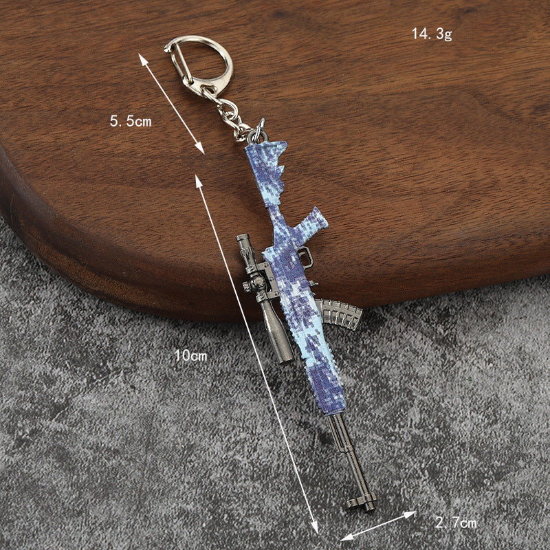Battle Royale Game Alloy Model Gun Keychain Gift Accessory