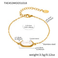 Oval Crystal Stone And Clover Flower Pendant Necklace Bracelets view 9